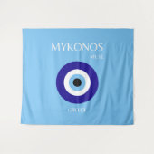 Mykonos Muse, blauw Wandkleed (Voorkant (horizontaal))