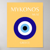 Mykonos Muse, geel Poster (Voorkant)