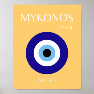 Mykonos Muse, geel Poster
