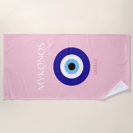 Mykonos Muse, Mykonos, Roze Strandlaken (Voorkant)