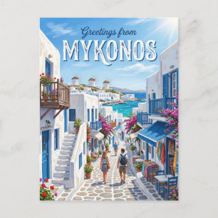 Mykonos Oude Stad (Chora) Griekenland Briefkaart