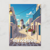 Mykonos Path Griekenland Cycladen Reizen Briefkaart (Voorkant)