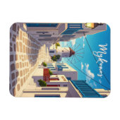 Mykonos Path Griekenland Cycladen Reizen Magneet (Horizontaal)