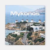 Mykonos Seaside Griekenland Souvenir Koelkast Magn Magneet (Voorkant)