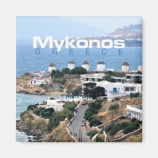Mykonos Seaside Griekenland Souvenir Koelkast Magn Magneet (Voorkant)