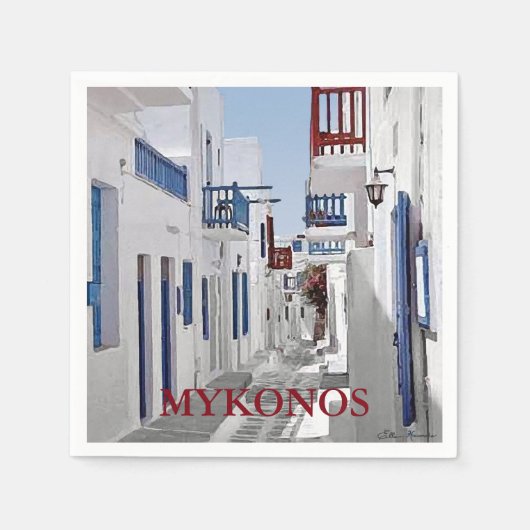 Mykonos Servetten (Voorkant)