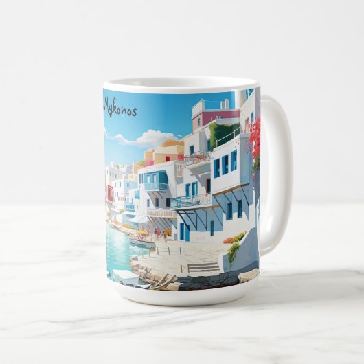 Mykonos-sip in stijl met een vleugje Griekse charm Koffiemok (Voorkant rechts)