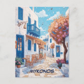 Mykonos Streets Reizen Briefkaart (Voorkant)