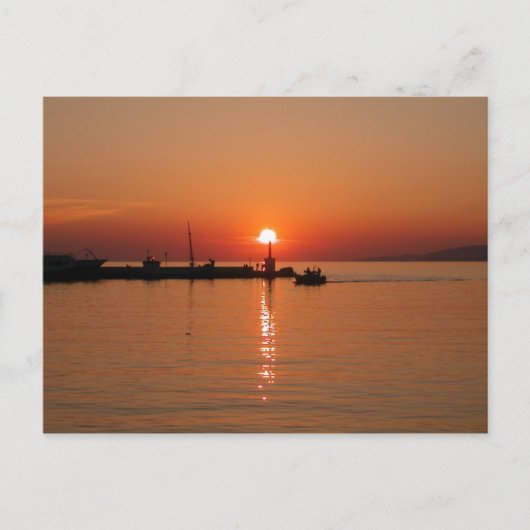Mykonos Sunset Briefkaart (Voorkant)