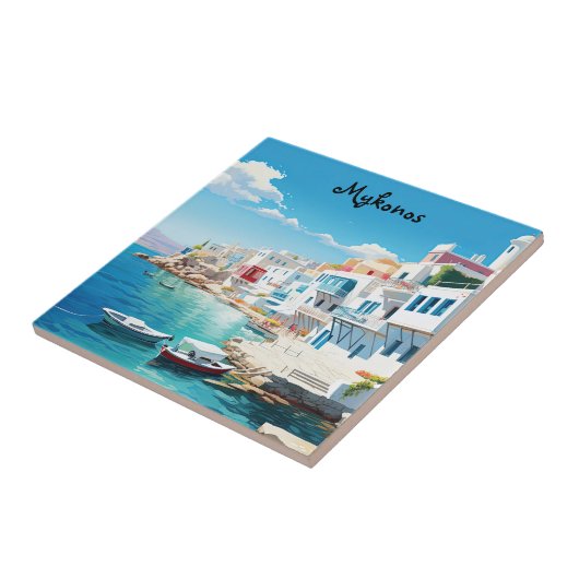 Mykonos Tegeltje (Zijkant)