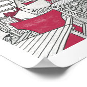 Mykonos Town Griekenland Reizen tekening Poster (Hoek)