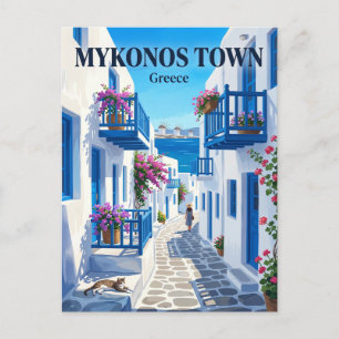 Mykonos Town, Mykonos, Griekenland Griekenland Briefkaart