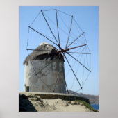 Mykonos Windmill Poster (Voorkant)