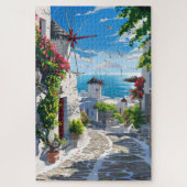 Mykonos Zee Uitzicht Street Legpuzzel (Verticaal)