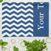 Mykynos Blue Wave Chevron aanpasbaar Theedoek (Gevouwen)