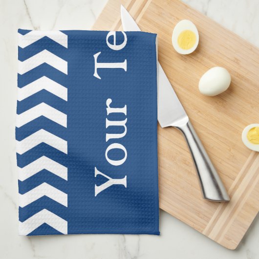 Mykynos Blue Wave Chevron aanpasbaar Theedoek (Quarter Fold)