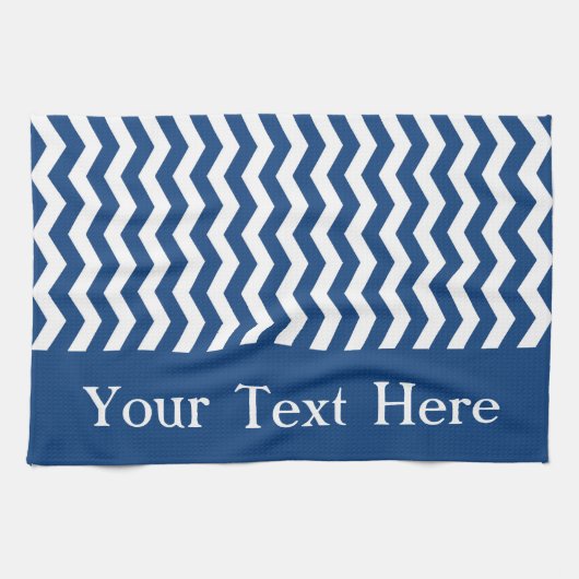 Mykynos Blue Wave Chevron aanpasbaar Theedoek (Horizontaal)