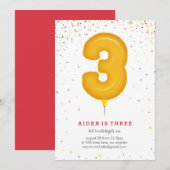 Mylar Balloon Verdieningsdag Uitnodiging (Voorkant / Achterkant)