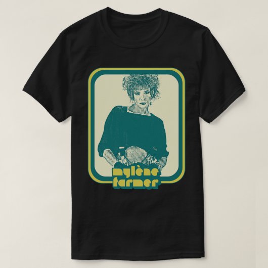 Mylene Farmer Retro Francophile Fan Design 1 T-shirt (Design voorkant)