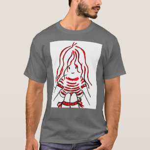 MYLENE FARMER TEKENING meisje familie retro T-shirt