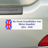 Myles Standish, mijn grootvader Bumpersticker (Op auto)
