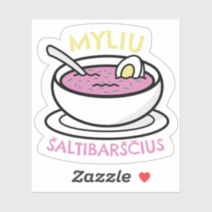 Myliu Saltibarscius Sticker