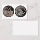 Myna Alacran Jalisco Mexico Silver Coin Visitekaartje (Voorkant / Achterkant)