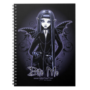 "Myna" Gothic Blue Bite Me Vampire Fae-laptop Notitieboek