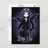 "Myna" Gothic Blue Bite Me Vampire Fairy Briefkaar Briefkaart (Voorkant / Achterkant)