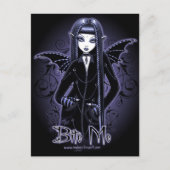 "Myna" Gothic Blue Bite Me Vampire Fairy Briefkaar Briefkaart (Voorkant)