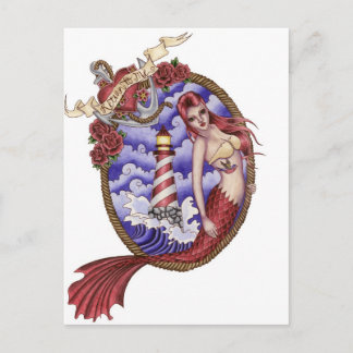 Myna - Tattoo Mermaid Briefkaart