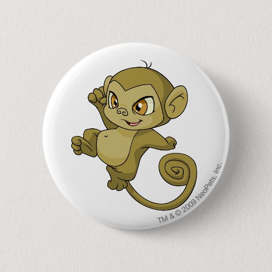 Mynci Brown Ronde Button 5,7 Cm (Voorkant)