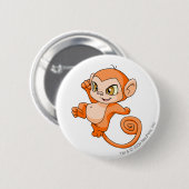 Mynci Oranje Ronde Button 5,7 Cm (Voorkant /achterkant)