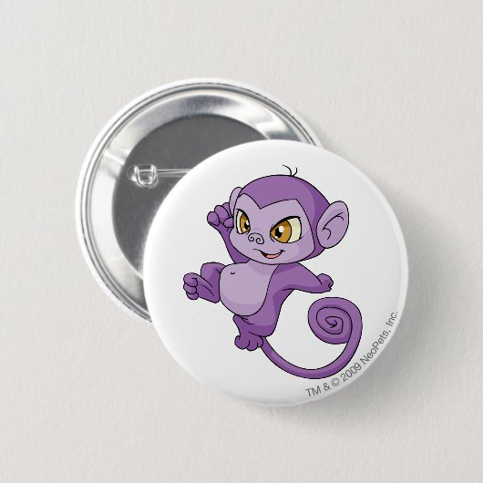 Mynci Paars Ronde Button 5,7 Cm (Voorkant /achterkant)