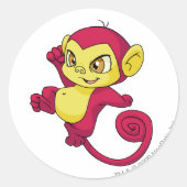 Mynci Red Ronde Sticker (Voorkant)