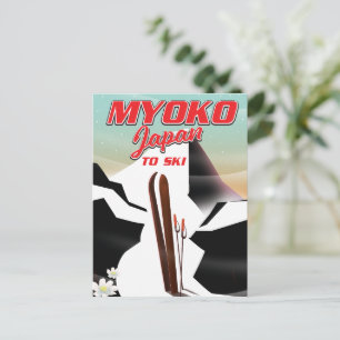 myoko japan ski poster briefkaart