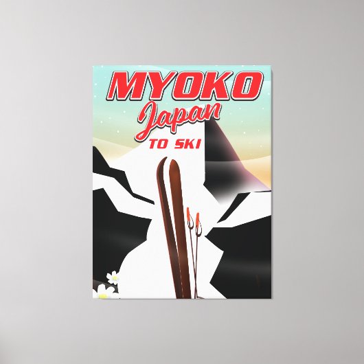 myoko japan ski poster canvas afdruk (Voorkant)