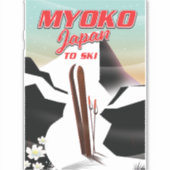 myoko japan ski poster sticker (Voorkant)