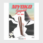 myoko japan ski poster sticker (Vel)