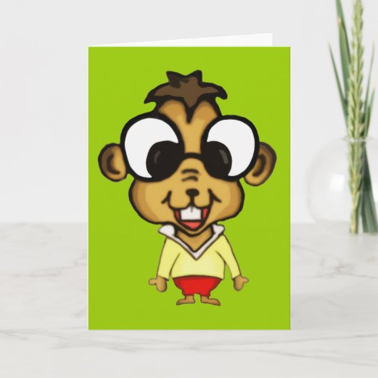 Myope Chipmunk-Wenskaart Kaart (Voorkant)