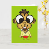 Myope Chipmunk-Wenskaart Kaart (Gele Bloem)