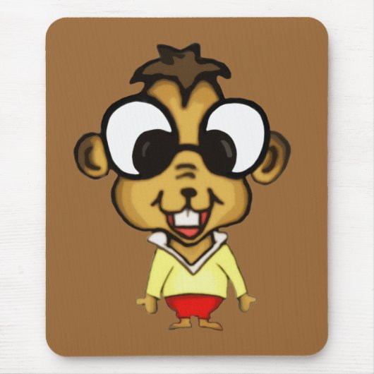 Myopic Chipmunk Mousepad Muismat (Voorkant)