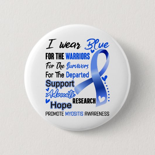 Myositis Awareness Month Ribbon Gifts Ronde Button 5,7 Cm (Voorkant)