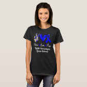 Myositis Neurocardiogenic Syncope MNS Peace Love H T-shirt (Voorkant volledig)