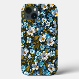 Myosotis Floral Elegance: een grillige symfonie iPhone 13 Hoesje