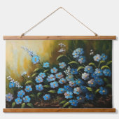 Myosotis Flowers Oil Painting Hangend Wandkleed (Voorkant)