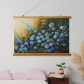 Myosotis Flowers Oil Painting Hangend Wandkleed (Slaapkamer)