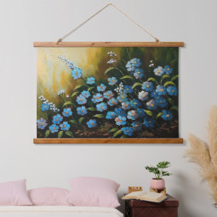 Myosotis Flowers Oil Painting Hangend Wandkleed