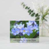 Myosotis sylvatica - Vergeet de opmerkingen Briefkaart (Staand voorkant)
