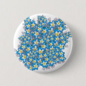 MYOSOTIS vergeet-me-nots kunst Ronde Button 5,7 Cm (Voorkant)